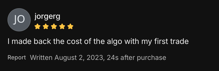 Verified SimpleAlgo member review 3